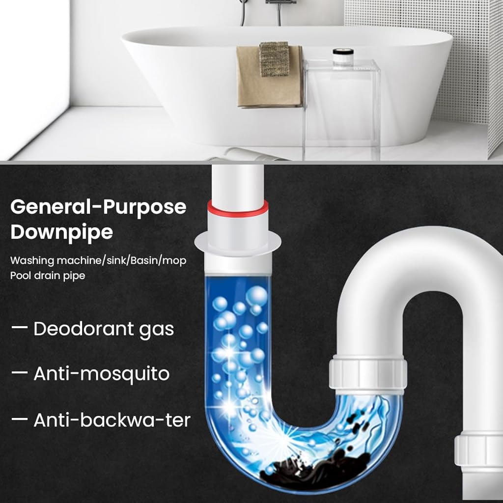 Serplex 2Pcs Sink Drain Pipe Kit Anti-Odor Bathroom Sink Drain Pipe Sink Drain Kit Kitchen Sink Drain Pipe Tube Replacement for 32mm Caliber