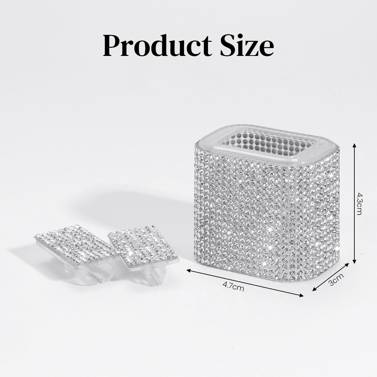 Verilux Set of 3 Fashion Rhinestone Charger Protector Skin Cover & Charging Cable Protector for iPhone 15 20W, Anti-Scratch Charger Adapter Protector Charging Cable Sleeve, for iPhone Accessories