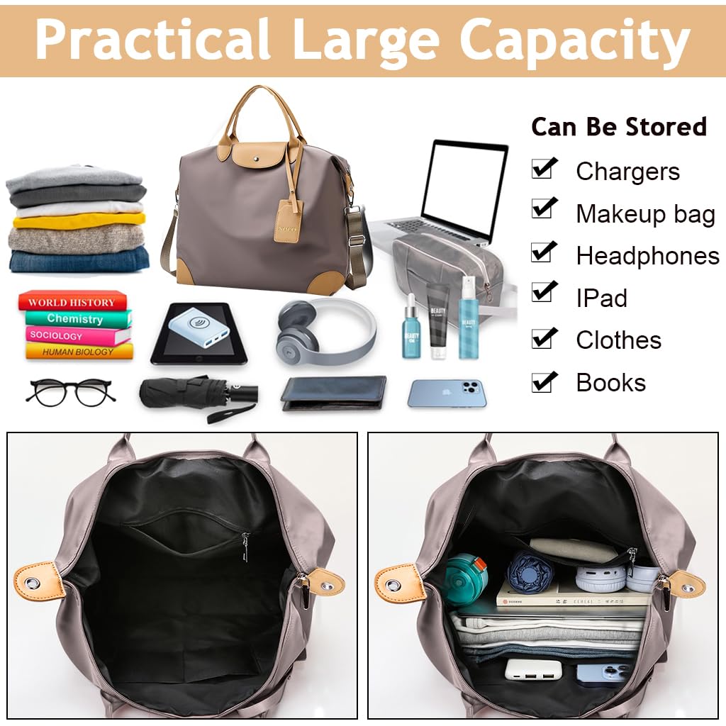 PALAY Women Duffel Bag Waterproof Travel Bag Oxford Clothes Handbag with Shoulder Strap Fashion Women Duffel Bag Tote Bag Fitness Bag, 41x16x33cm