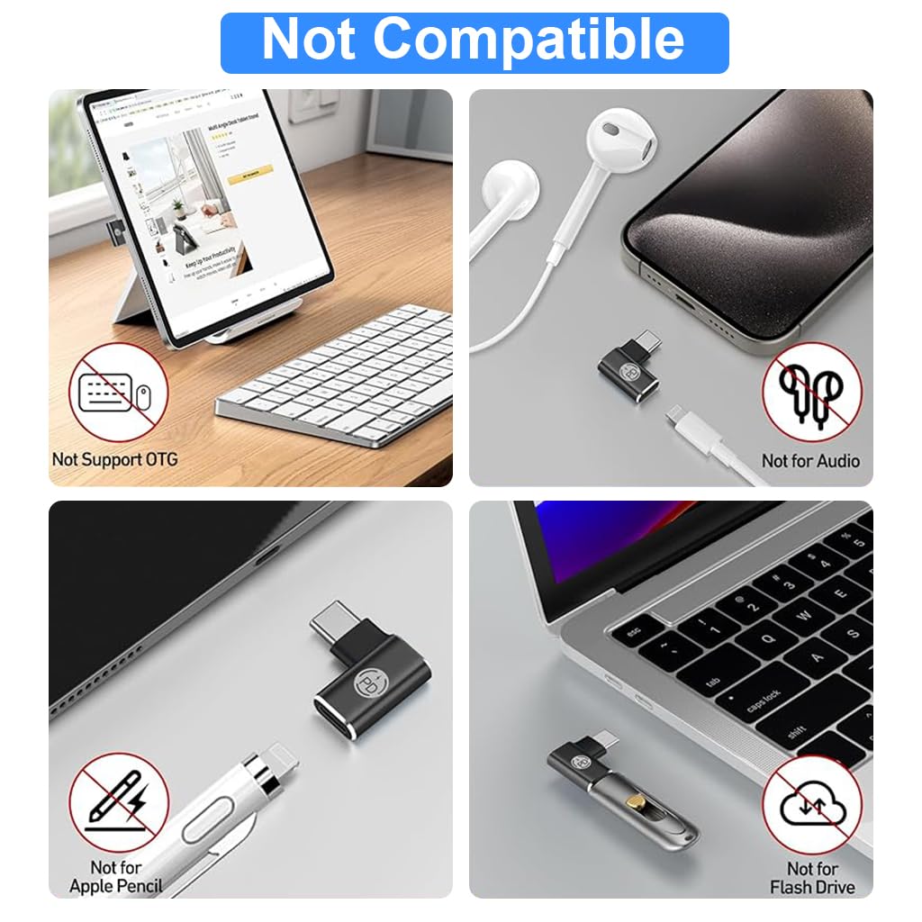 ZORBES USB C Adapter for iPhone 15, USB C Male to Light-ning Female Adapter for Light-ning Charging Cable, 27W PD Fast Charging & Data Transfer for All iPhone Devices iPhone 15/15 Plus/15 Pro Max