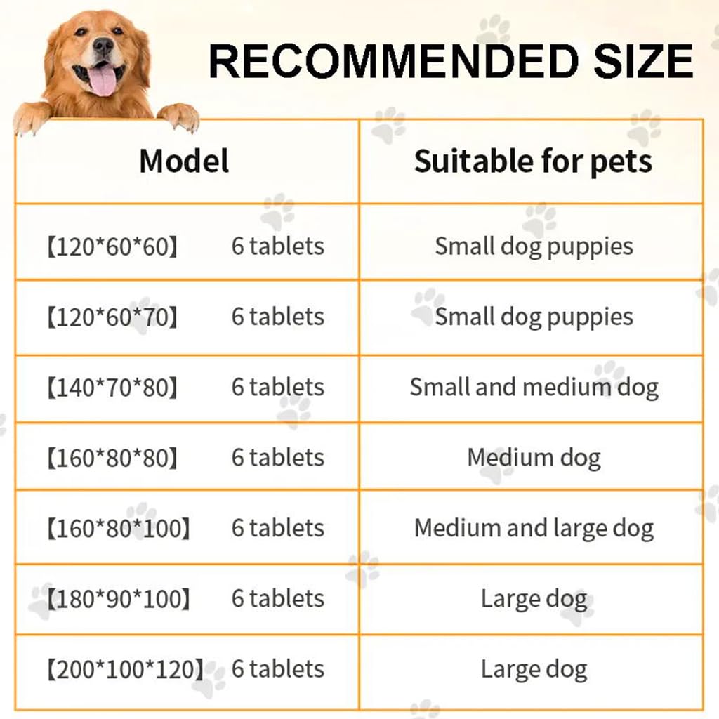HASTHIP Dog Playpen Metal Pet Playpen Free Assembly Indoor Pet Fence with Door Playpen for Dog Cat Playpen Indoor DIY Fence Foldable Pet Playpen for Small, Medium Sized Pet, 120x60x60cm, 6 Panels