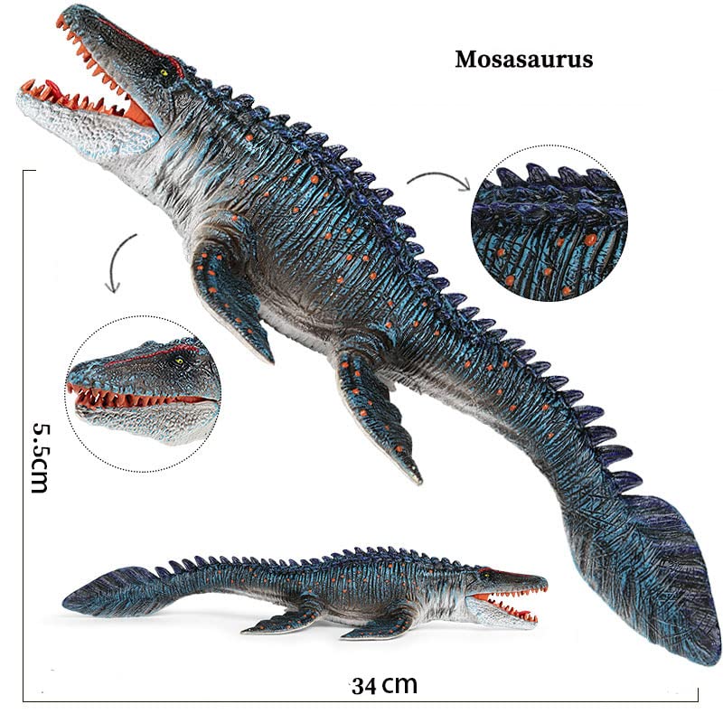 PATPAT Dinosaur Toys for Kids Mosasaurus Toy, Realistic Ancient Deep Sea Monster Toy Educational Prehistoric Swimming Ocean Dinosaur Toy for Model Collection, Cake Topper, Birthday Christmas Gift