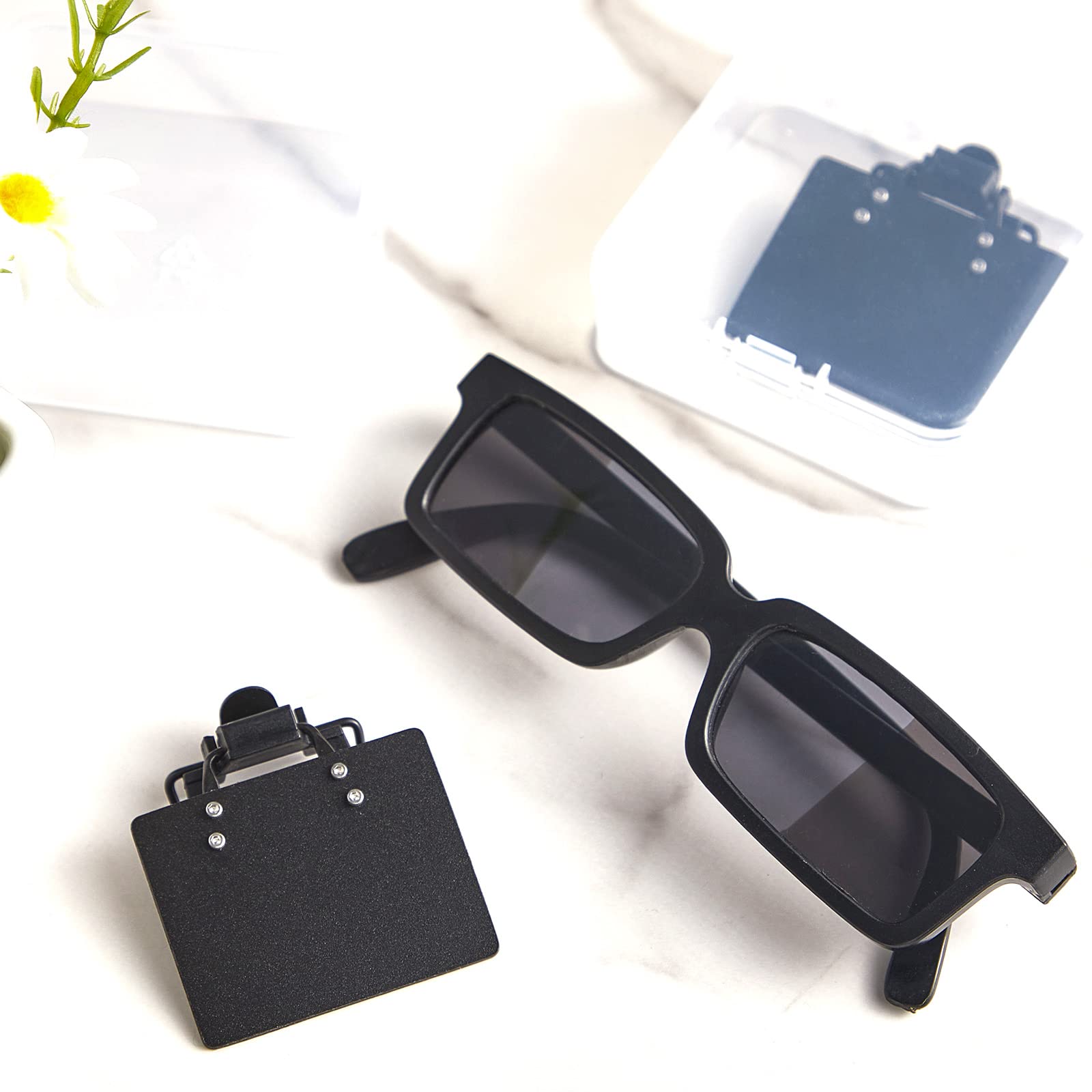 Proberos 1Pcs Professional Shooting Glasses Patch 2.36x1.97inches Large Shooting Patch Resin Black Eye Patch for Glasses Blinders Occluder Clip on Blinder for Shooting Glasses, Cap