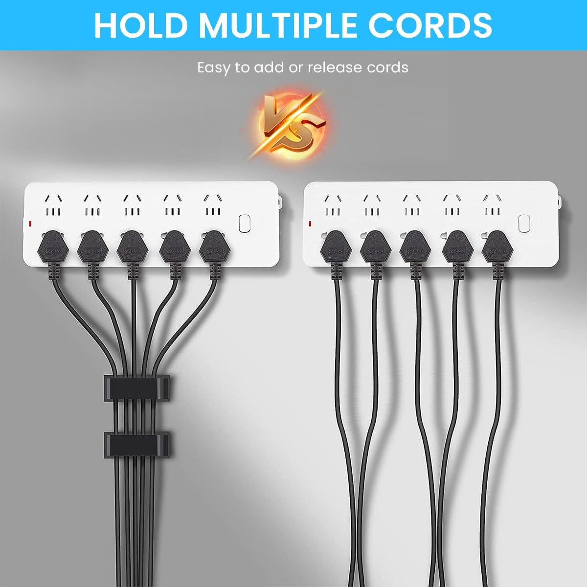 HASTHIP 152Pcs Cable Management Kit with 4 Cable Sleeve, 11 Silicone Cable Holder 10+2 Roll Cable Organiser Straps 15 Self Adhesive Cable Clips Holder 10 Large Cord Clips&100 Wire Organizer Ties (152Pcs)