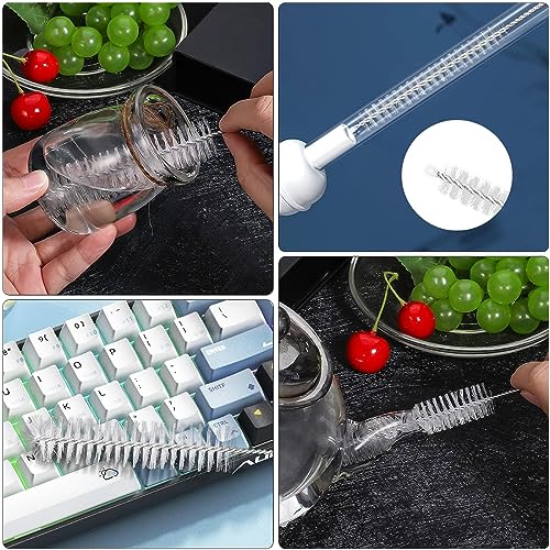 HASTHIP® 36PCS Straw Cleaner Brushes, 8 Inch Tube Cleaning Brush and Nylon Pipe Brush Kit for Sippy Cup, Tumbler, Water Bottle, Drinking Straw, White