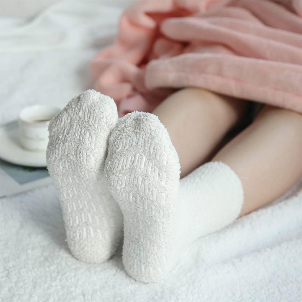 PALAY 3 Pair Socks for Women Anti-skid Socks Home Floor Socks Coral Velvet Socks Warm Winter Thermal Socks Ankle Socks Ankle Socks for Women