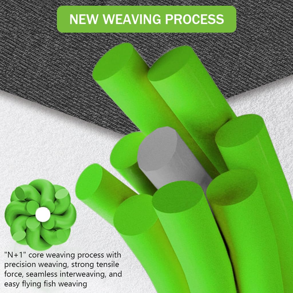 ZORBES Fishing Line 54 Yards 0.8mm Fishing Line Super Strong PE Fishing Line Green Line Ultra Abrasion Resistant Heavy Duty 4X Strands Fishing Line