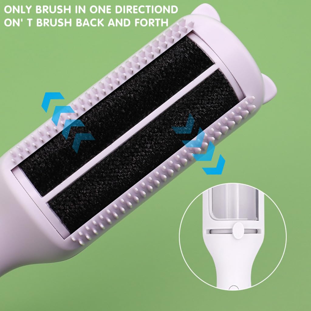 Qpets Dog Grooming Brush Shedding Hair Brush for Cat Dog Hair Brush Cat Comb Cat Hair Brush Self Cleaning Hair Cleaning Brush Remove Mat Shedding and Grooming Brush for Pet Hair Brush for Pet