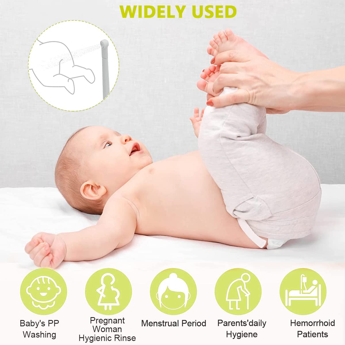 HANNEA Electric Travel Bidet Portable Bidet,Portable Bidet Spray for Toilet,Rinse Pressure Switchable,180 ° Angle Adjustable,Travel Bidet for Feminine Care,Postpartum Essentials