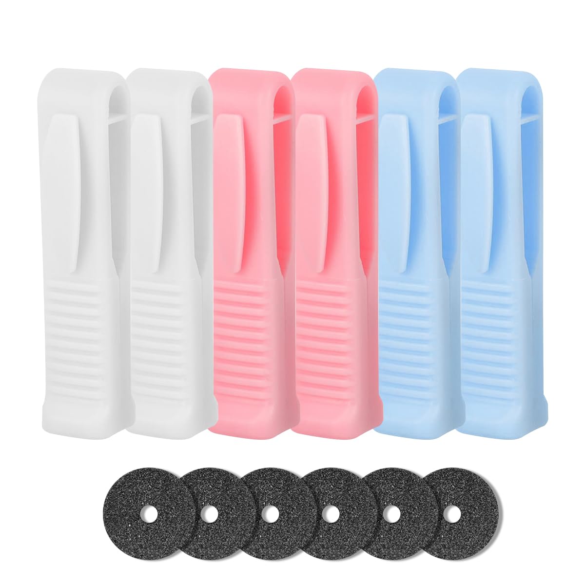 HASTHIP 6Pcs ABS Ampule Cutter with 6 Sharp Grinding Wheels, Glass Bottle Cap Remover Cutter Ampule Breaker for Hospital and Clinic, Pocket-Clip Design for Doctors & Nurses