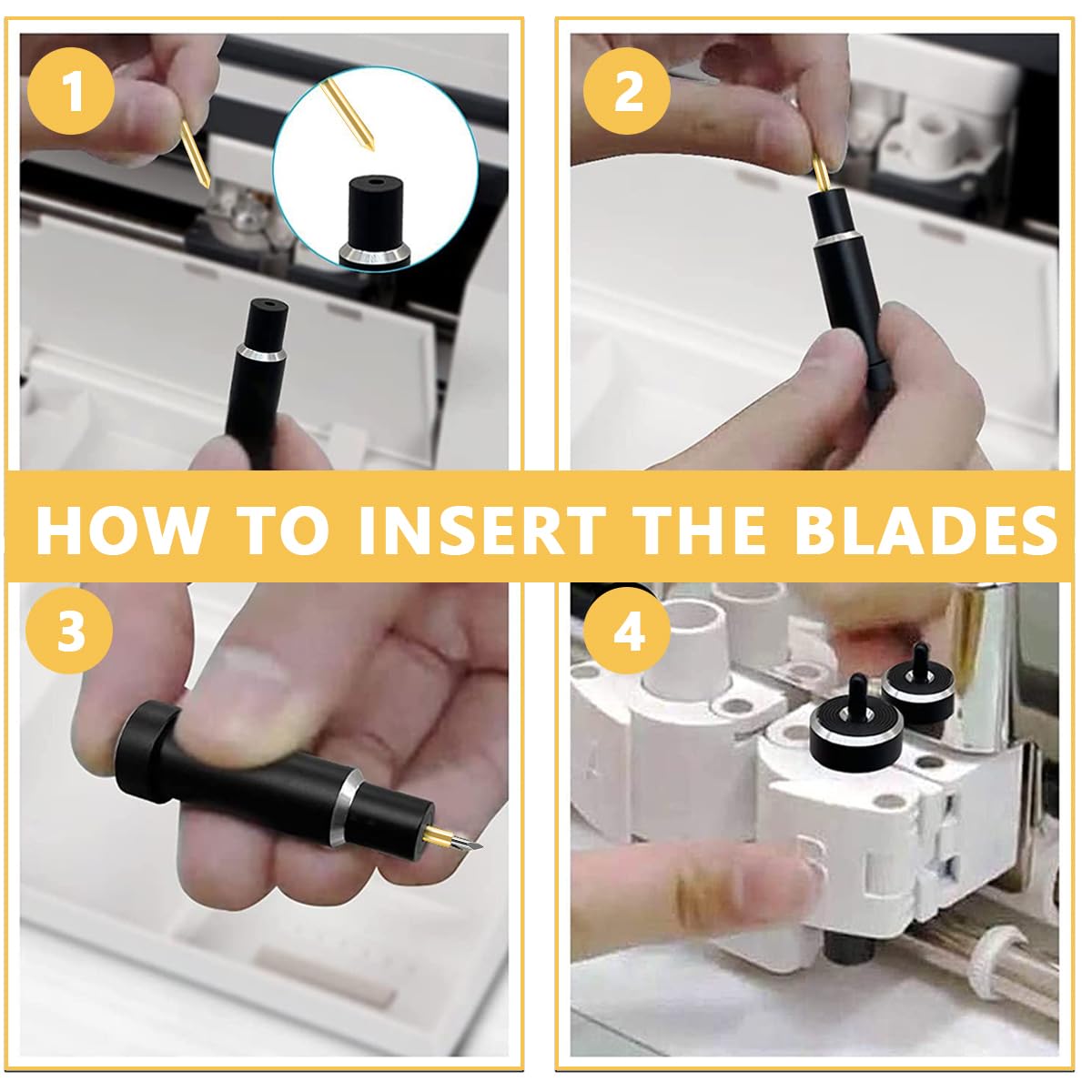 HASTHIP 10Pcs Fine Point Blades Compatible with Explore Air/Air 2/Explore Air 3/Cricut Maker/Maker 3 Cutting Machines, Premium Replacement Cutting Blades Fine Point Cutting Blades