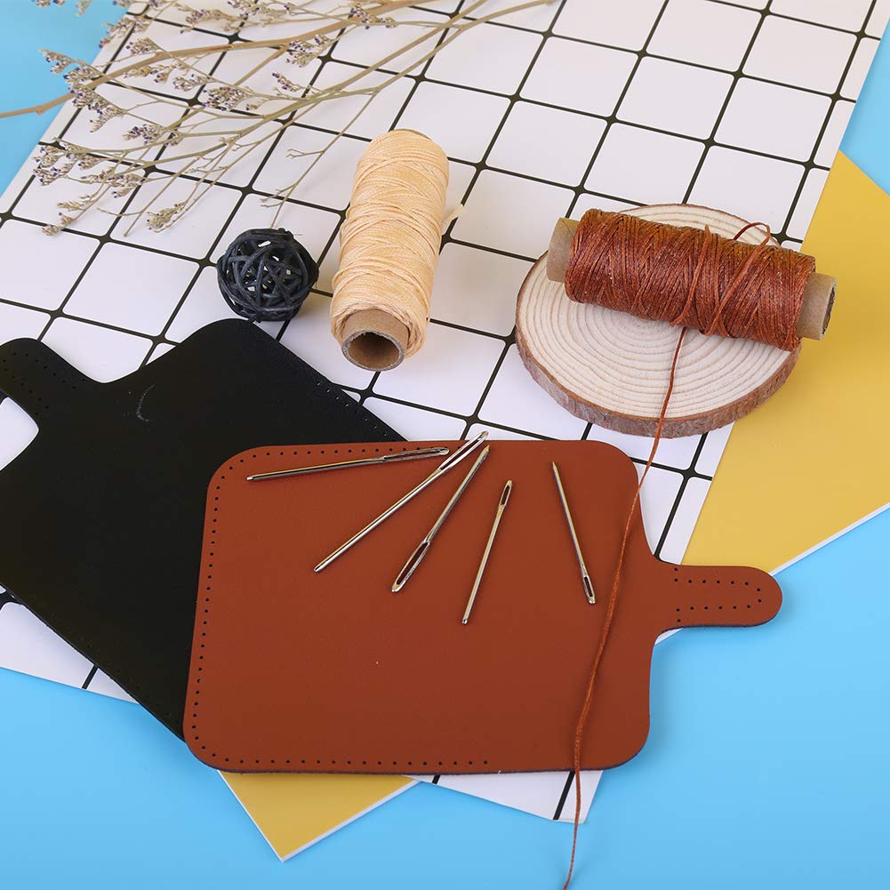 HASTHIP Leather Sewing Kit, Leather Working Kit with Large-Eyed Stitching Needles, Waxed Thread, Leather Upholstery Repair Kit, Leather Sewing Tools for DIY Leather Craft with Storage Bag