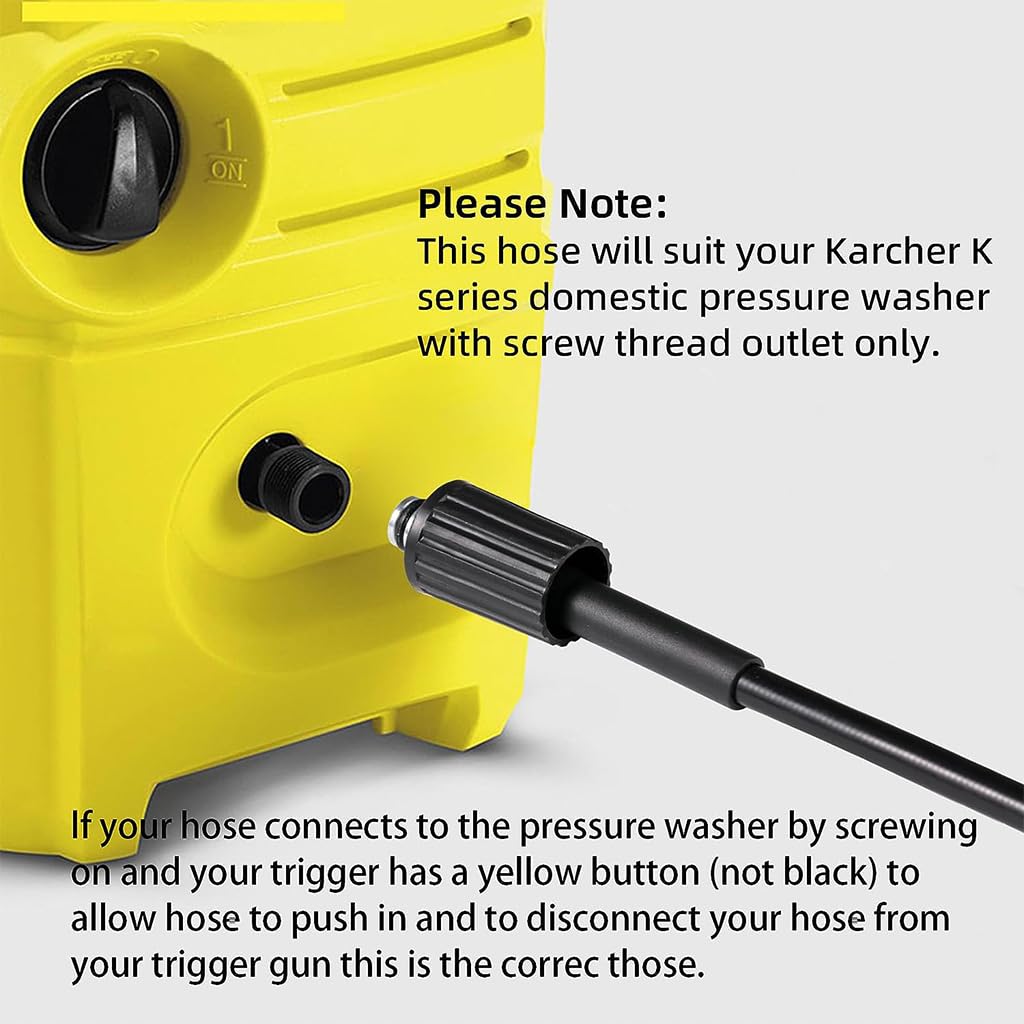 HASTHIP 6m High Pressure Washer Hose, Heavy Duty Car Pressure Washer 5800 PSI Hose Pipe for Karcher Cazar Ballorex Jpt Starq Car Washers