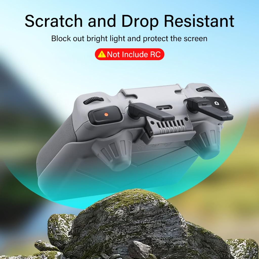 ZORBES Screen Sun Visor Protection Case for Mini 4 Pro RC, Anti-glare Sunshade for Remote Controller with Control Handle Cover Anti-scratch Screen Protector for DJI Mini 4 Pro RC, Not Include RC