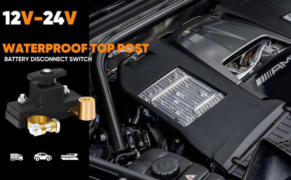 STHIRA® Car Battery Disconnect Switch for 12V24V Car Battery is Used to Prevent