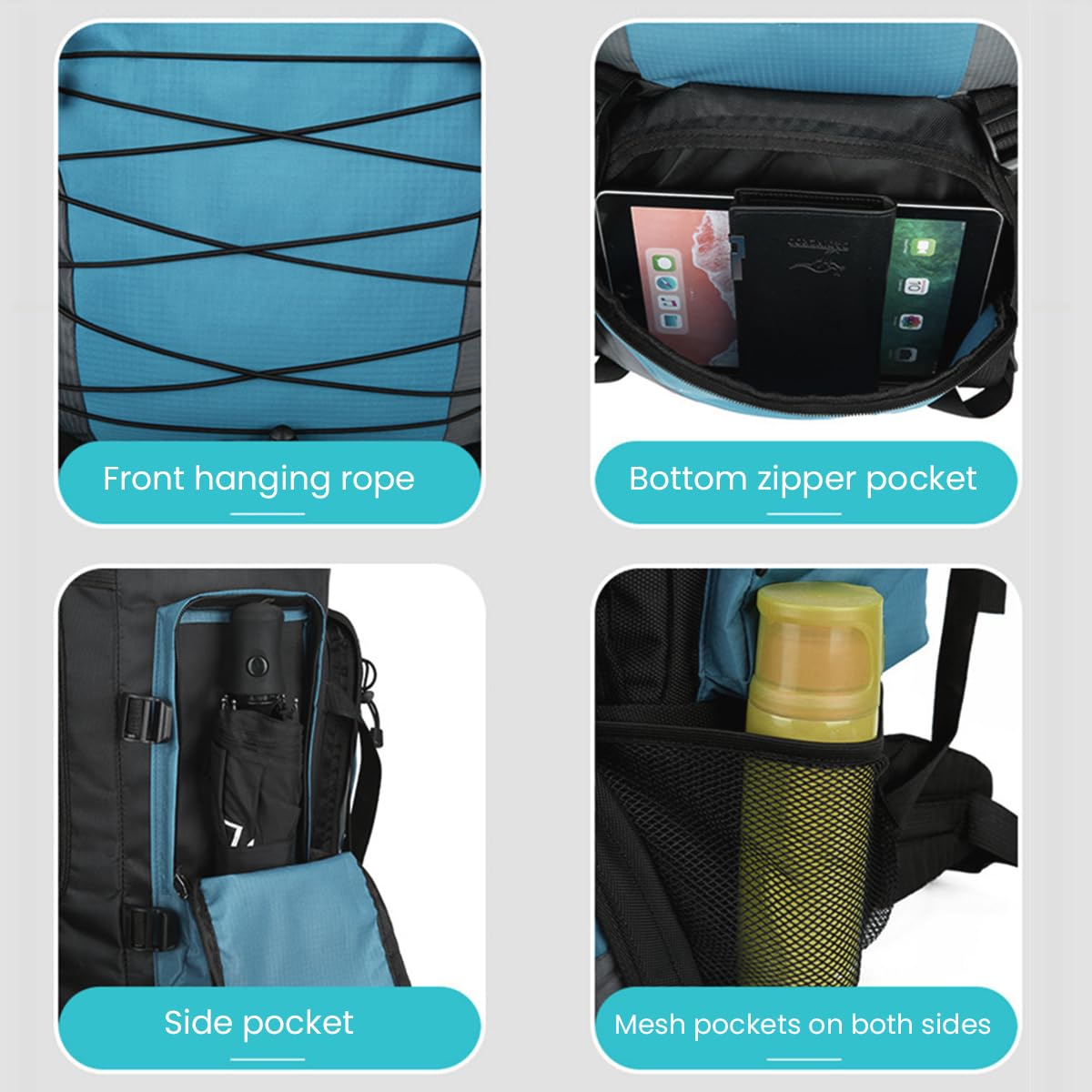 GUSTAVE 90L Extra Large Travel Backpack Hiking Trekking Bag Camping Rucksack bags Waterproof Terkking Backpack with Rain Cover Burden-relief Backpack for Travel, Terkking, Hiking, Camping