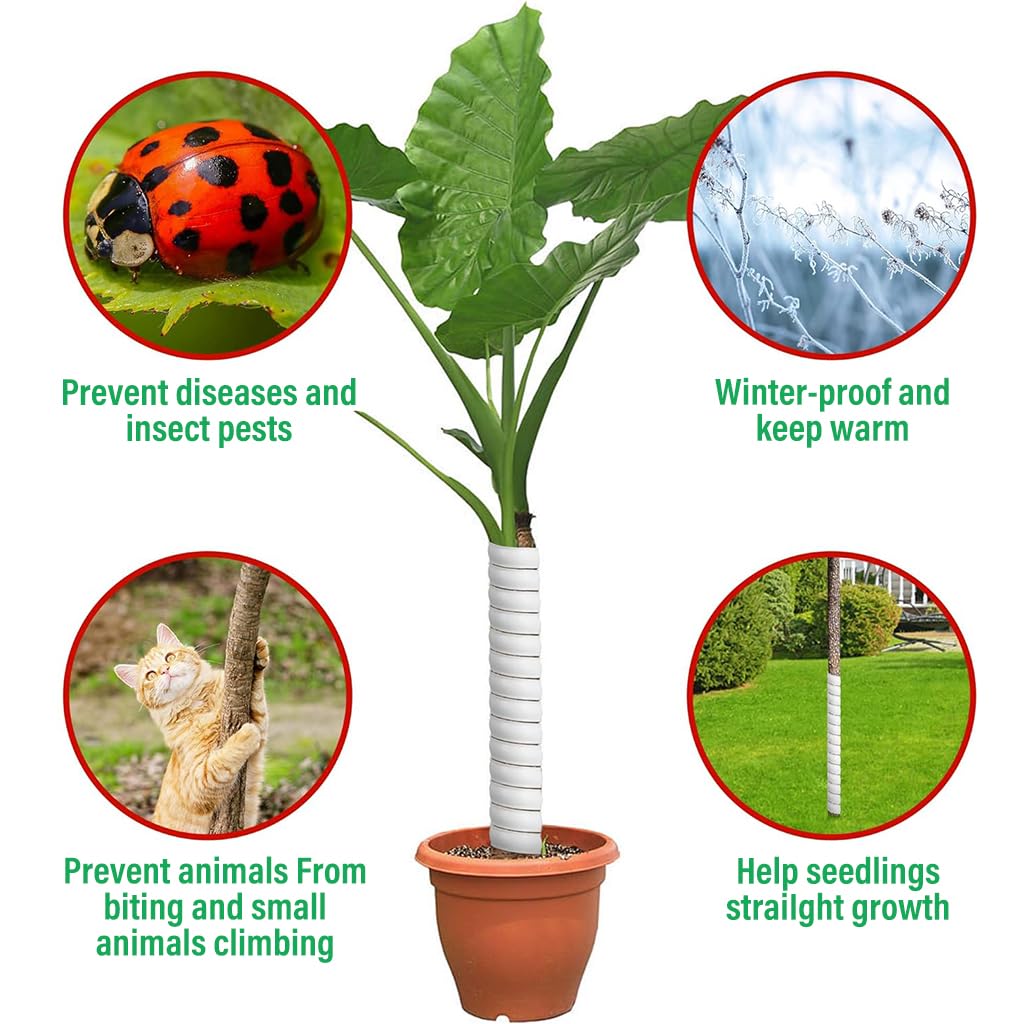 HASTHIP 2Pcs Saplings Protector Plastic Tree Guards Tree Branch Protector 15.7 Inches Protector for Saplings Spiral Tube Wraps Saplings Guard Plastic Saplings Tree Guards