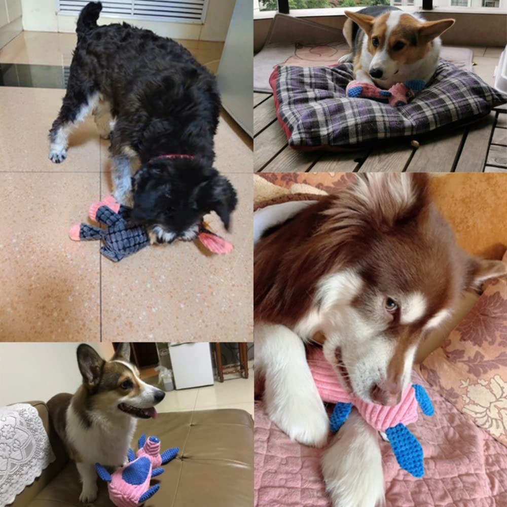 Qpets Dog Toys Pet Cartoon Stuffed Toy Squeaky Puppy Toys Soft Toy Dog Plush Toy Squeaky Toy for Dogs Chew Toys for Small Medium Size Dogs-Cartoon Piggy (Pig)