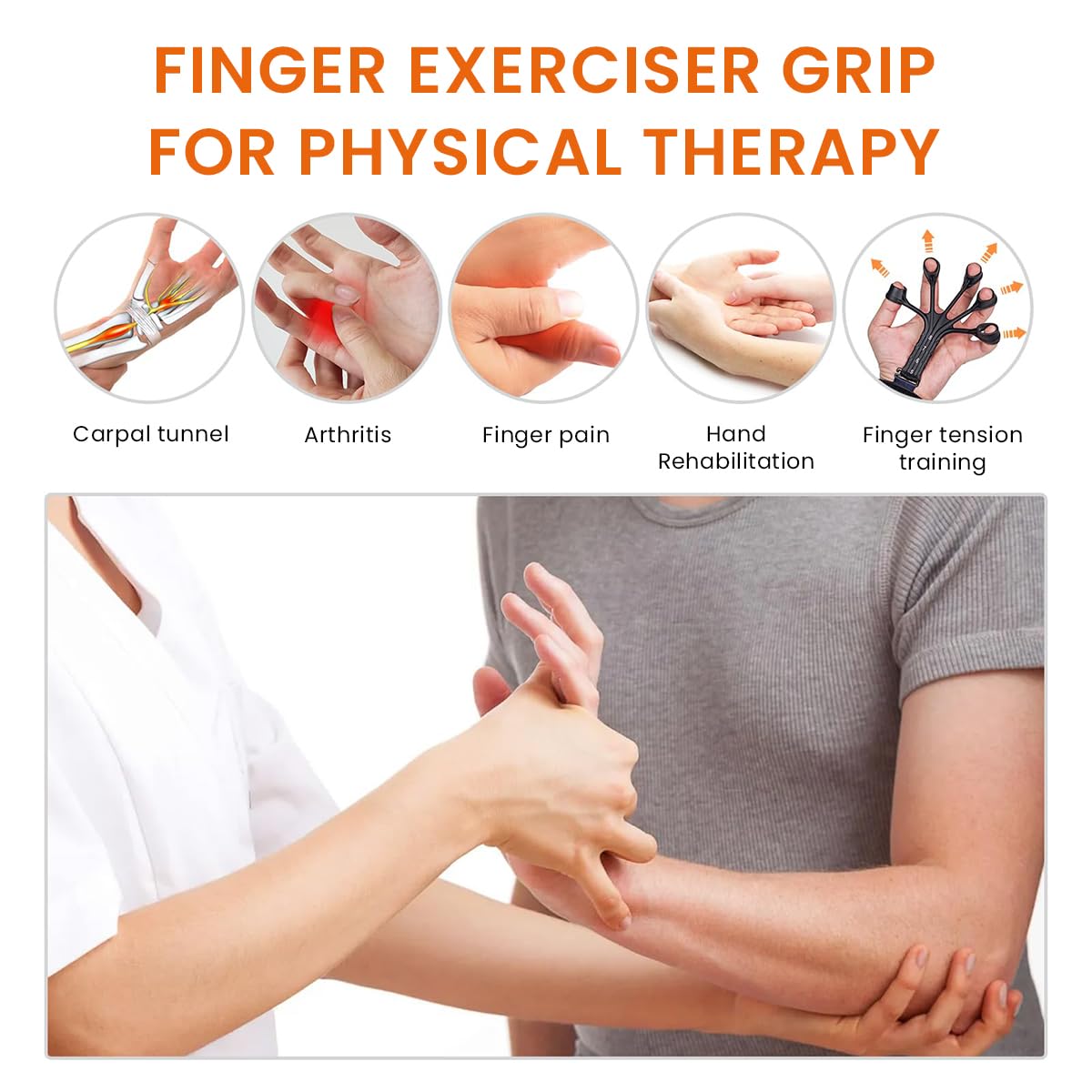Proberos finger strengthener, grip strength trainer, hand grip strengthener