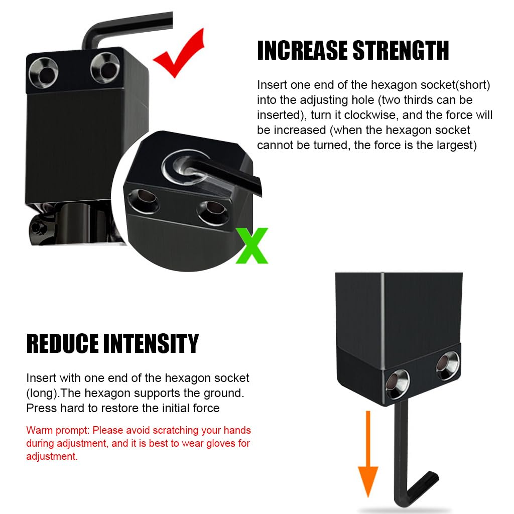 HASTHIP Door Closer Automatic Aluminum Alloy Safety Spring Door Closer, Adjustable Closing Door Hinge Quiet Door Closer for Wooden Door, Metal Door, Security Door, Weight Up to 30 Kgs (Black)