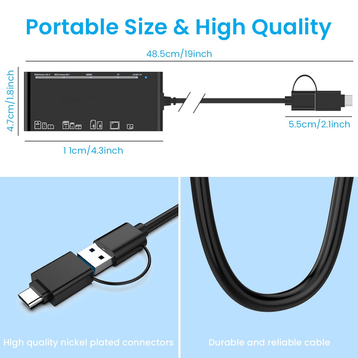 ZORBES XD Card Reader Memory Stick pro Duo Adapter -
