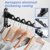 HASTHIP Wall Mounted Cloth Hanger with Folding Arm, Foldable 90°, Metal Aluminum Hangers for Clothes, Space Savers Folding Clothes Rack Hanger, Drying Rack for Bedroom, Bathroom, Balcony (Black) HASTHIP Wall Mounted Cloth Hanger with Folding Arm, Foldable 90°, Metal Aluminum Hangers for Clothes, Space Savers Folding Clothes Rack Hanger, Drying Rack for Bedroom, Bathroom, Balcony (Black)