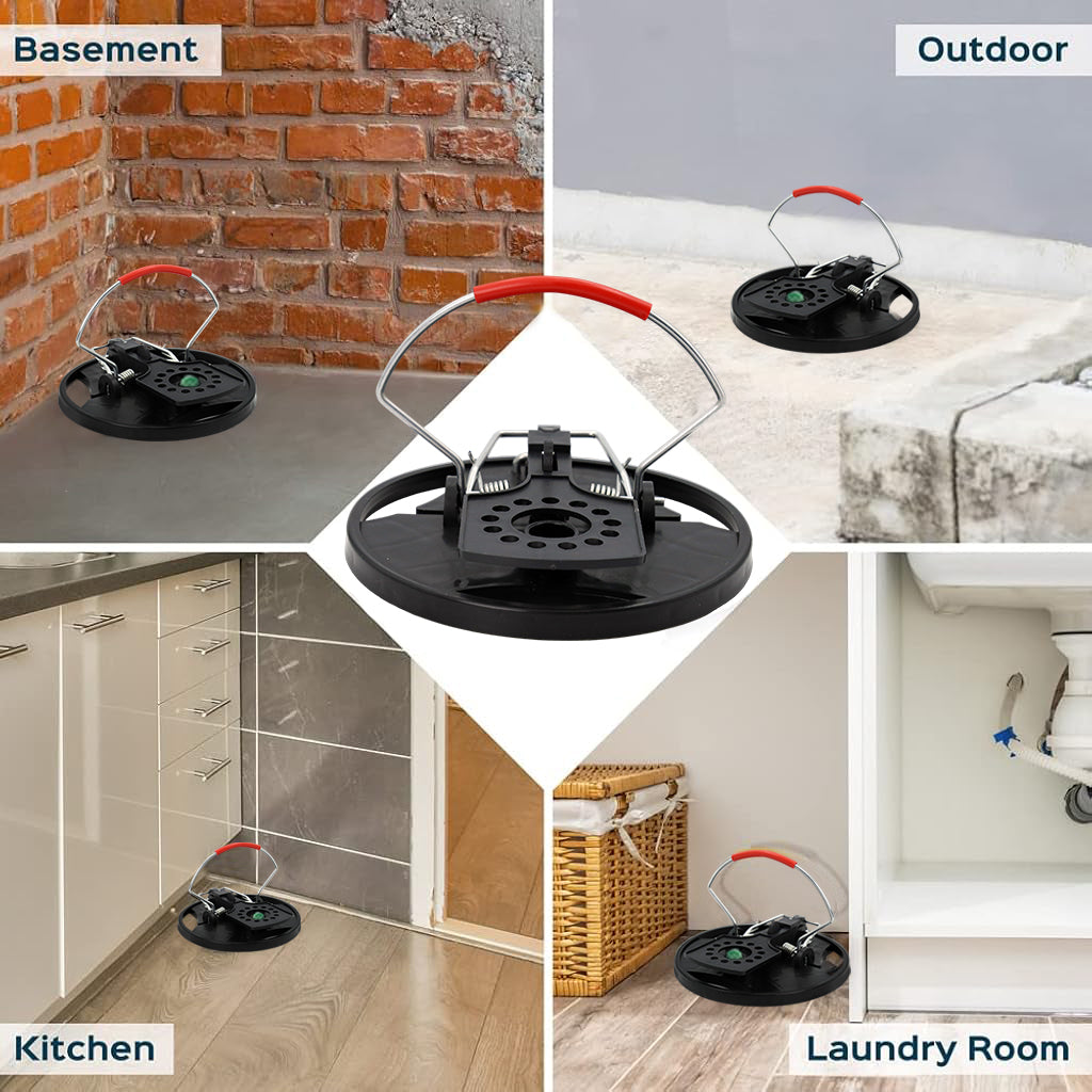 HASTHIP 2-Pack Mice Trap Mouse Trap Quick Response Snap Trap Reuseable Mouse Trap Disk Strong Spring-loaded Round Mouse Trap for Kitchen, Garage