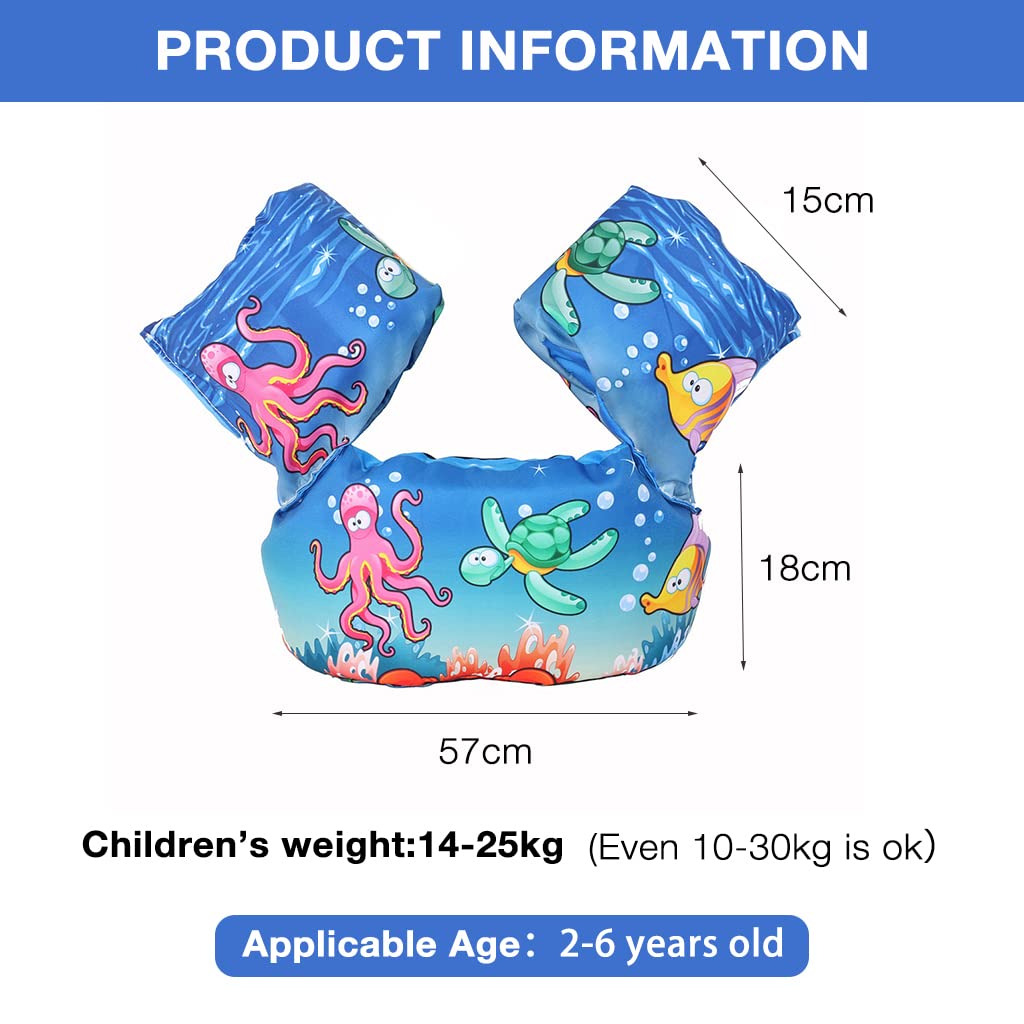 Proberos Swimming Jacket Kid Life Vest Child Cute Swim Vest for Swiming Training, Infant Safety Swim Aid for Toddler Boys & Girl 22-66lbs