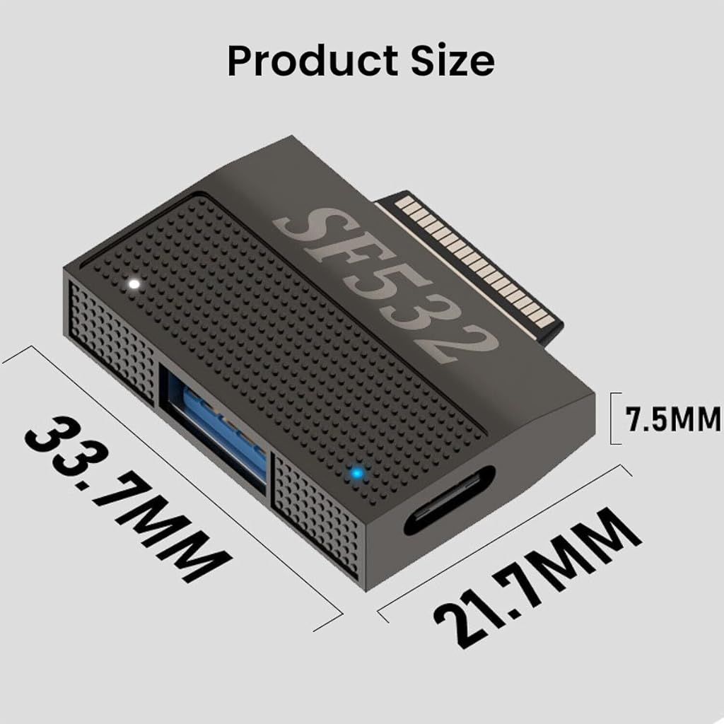 ZORBES Surface Connect to USB-C Adapter 2 in 1 Mini USB A/C Adapter for Surface Lines Laptop Support Data Transfer 15V Universal Charge Adapter for Surface Pro9 Pro8 Pro7 Pro6 Pro X Go