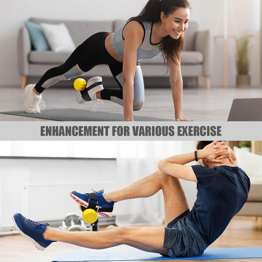 Proberos Fitness Ankle Weight Strap Adjustable Dumbbell Ankle Strap for Shin Splint & Leg Pain Relief Holds Up to 20lbs Anti-slip Ankle Weight Strap for Leg Lifts