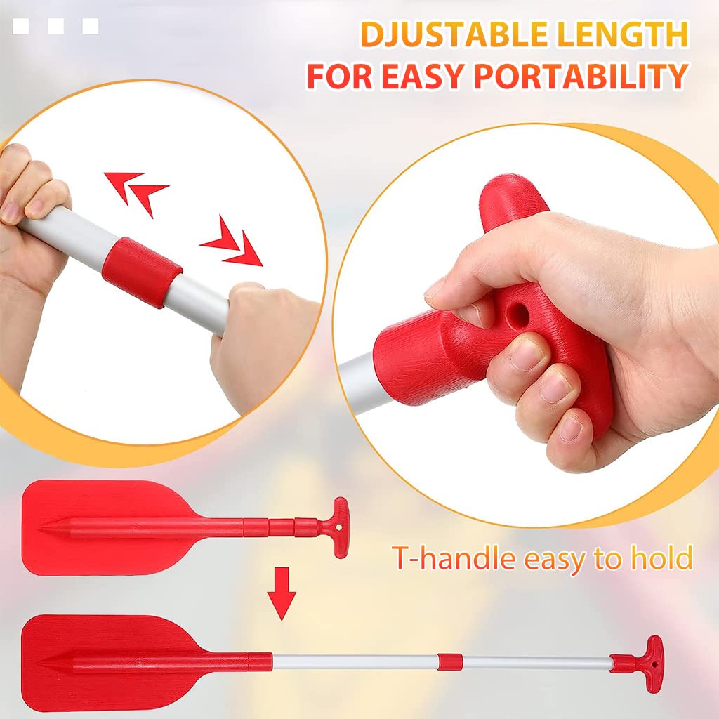 Optifit 54-106cm Kayak Paddle, Aluminum Alloy Retractable Rod and PVC Paddle T-Shape Grip Paddle for Kayaking Canoeing Surfboard Ocean Boat