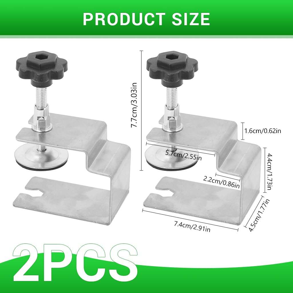 Serplex 2Pcs Cabinet Drawer Installation Clamps, Drawer Face Panel Fixing Clamps Tools Front Cabinet Drawer Adjustable Universal Woodworking Clamps Drawer Jig