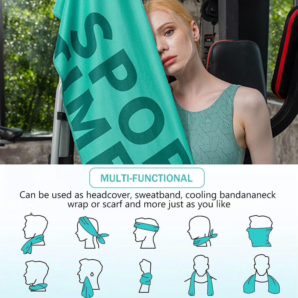 Proberos Cooling Towel (100x30cm), Ice Towel, Soft Breathable Chilly Towel, Microfiber Towel for Yoga, Sport, Running, Gym, Workout,Camping, Fitness