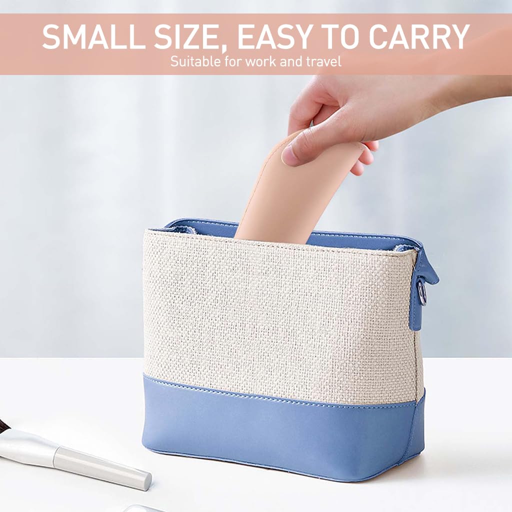 MAYCREATE Makeup Brush Holder Silicone Makeup Brush Organizer Travel Makeup Brush Zipper Pouch Stand-up Desk Make up Brush Case Small Cute Cosmetic Bag Mini Makeup Pouch, 6.3x20.3cm