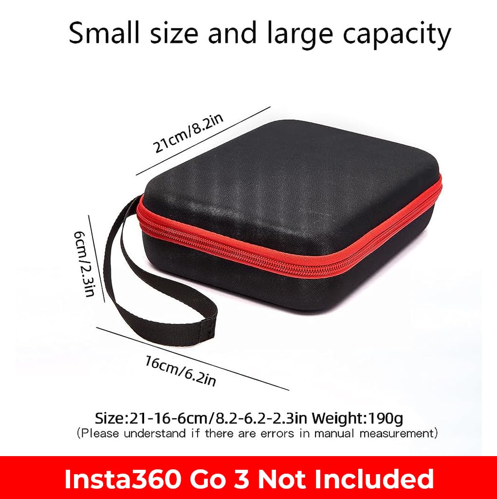 ZORBES EVA Hard Carrying Case for Insta360 Go 3, Waterproof Hard Case Carrying Case with Hand Strap Bag, Shockproof Protective Case for Insta 360 Go 3 Action Camera, Not Included Insta360 Go 3 Accessories