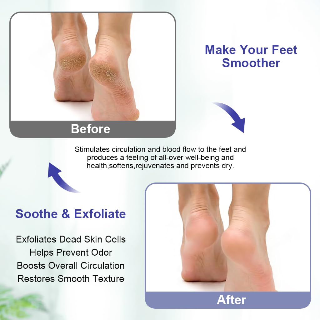HANNEA Bathing Foot Scrubber PVC Foot Scrubber Foot Massager Pad Foot Scrubber for Dead Skin Exfoliation Soft Bristles Shower Scrubber, 26 x 22cm