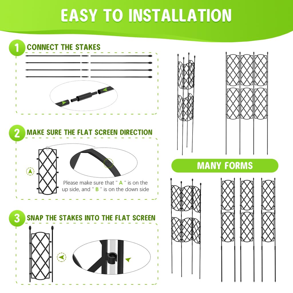 HASTHIP Trellis for Flower Bed DIY Assembly Upright Climbing Trellis for Plants Outdoor Indoor Plant Trellis for Flower Pots Decorative Climbing Trellis