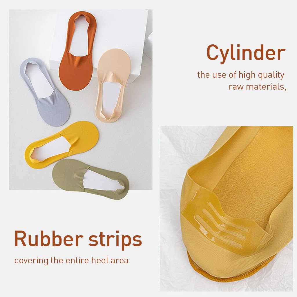 PALAY No Show Socks for Women Summer Low Cut Socks Non Slip Invisible Hidden Sock Cool Comfort Breathable No Show Liner Socks with Anti-Slip Silicone Strip - 10 Pairs