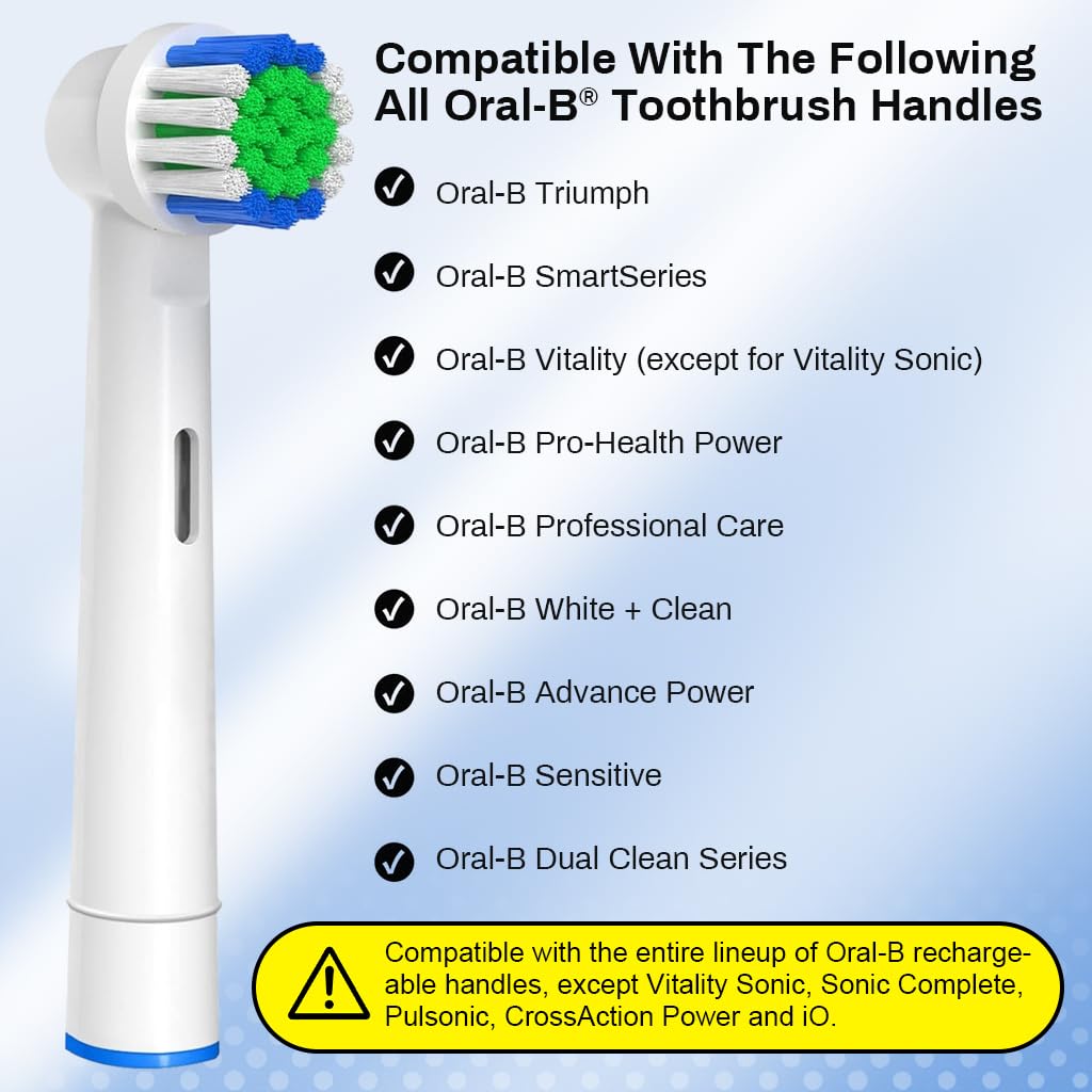 MAYCREATE 4Pcs Electric Toothbrush Replacement Heads for Most Braun Electric Toothbrushes Soft Dupont Bristles Electric Toothbrush Replacements