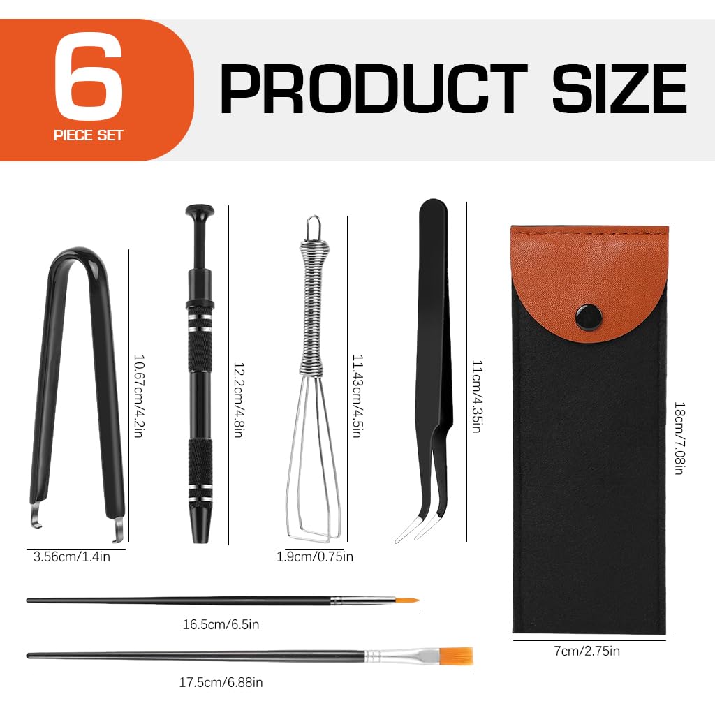 ZORBES 6 Pieces Keyboard Remover Tool Kit Include Switch Puller, Lubricating Pen, Cleaning Brush, Tweezers, 4-Jaw Gripper, and Key Cap Puller