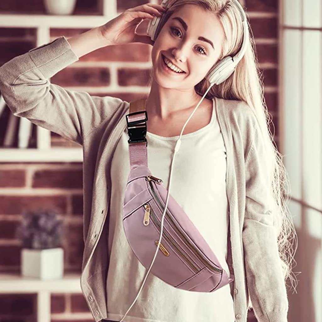 PALAY Waist Bags for Women Girls with Adjustable Strap, Stylish Bumbag Chest Bag Waterproof Fanny Bag, Oxford Cloth Waist Pack Outdoor Hiking Running Travel