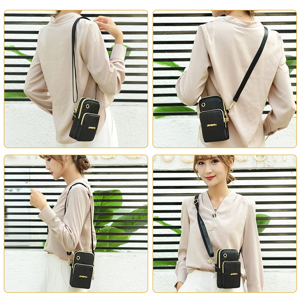 PALAY Small Cross Body Bag, Multifunction 3 Layer Mini Crossbody Shoulder Bag Phone Purse Armband with Headphone Port for Teens Girls Ladies Women (Multi-color1)