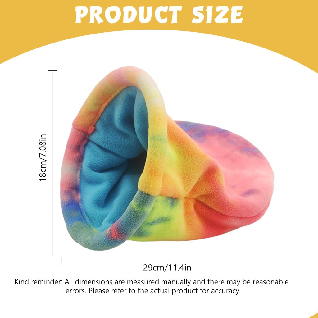 Qpets Hamster Cozy Cave Pet Sleeping Bag for Cage Winter Plush Warm Cozy Cave Fashion Color Warm Hiding Cave