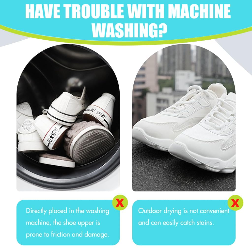 HASTHIP Shoes Wash Bags, Sneaker Wash & Dry Net Bag for Dryer, 11.8''x14.1''x4.7'' HoneyComber Mesh Bags with Zipper and Strap for Shoes, Clothing, Laundry Reused Bag Tool