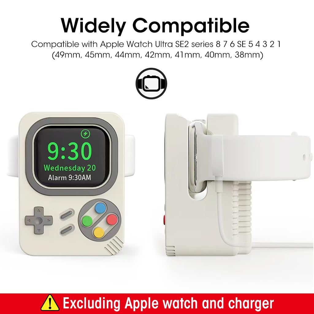 ZORBES Silicone Stand for Apple Watch Retro Cartoon Apple Watch Holder Wireless Charger Organizer Universal Wireless Charger Organizer Charging Stand for Apple Watch Series Apple Watch SE