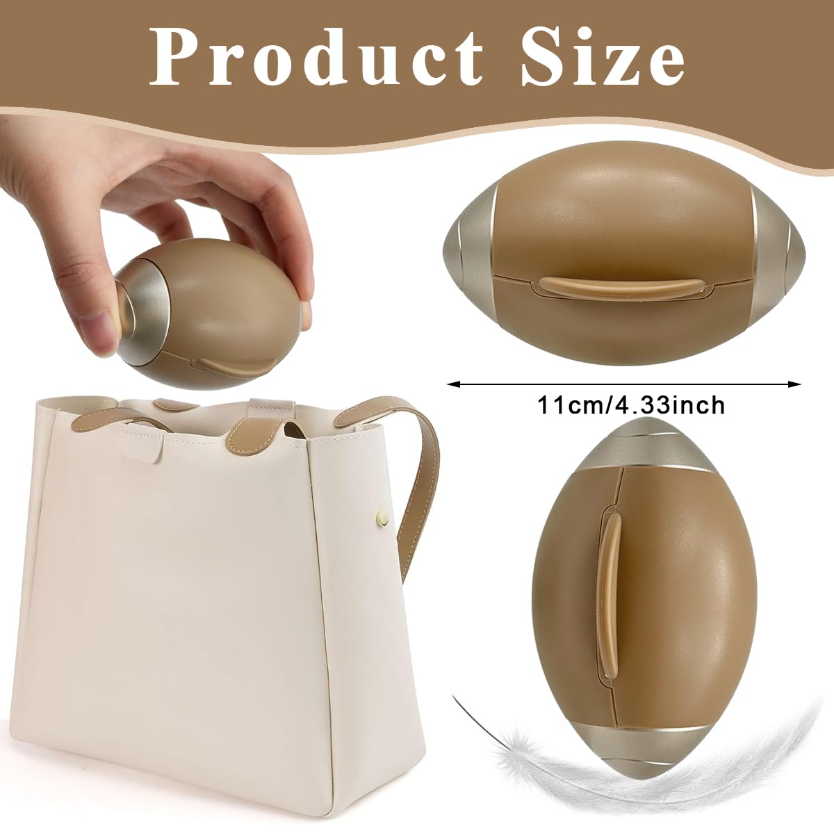HANNEA Reusable Lint Roller, Portable Sticky Lint Roller Ball Removal Tool for Clothing, Furniture, Carpets, Beds, Sofas for Travel Household, Coffee