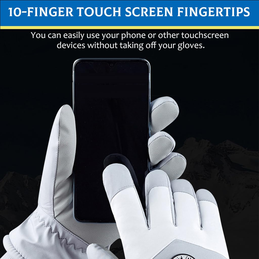 GUSTAVE Winter Gloves for Women Outdoor Riding Gloves for Women Winter Hand Gloves Splashproof Windproof Winter Gloves with Touch Screen Design Fashion Women Outdoor Winter Gloves for Riding, Hiking