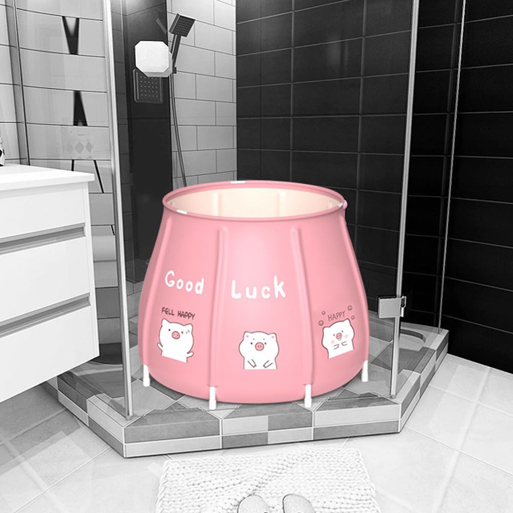 HANNEA Bath Tub Bathroom Foldable Bath Tub Ice Bath Tub for Cold Water Therapy PVC Leakproof Warm Sitting Bath Bucket Bar Bath Tub Foldable Bath Tub for Adult and Kids