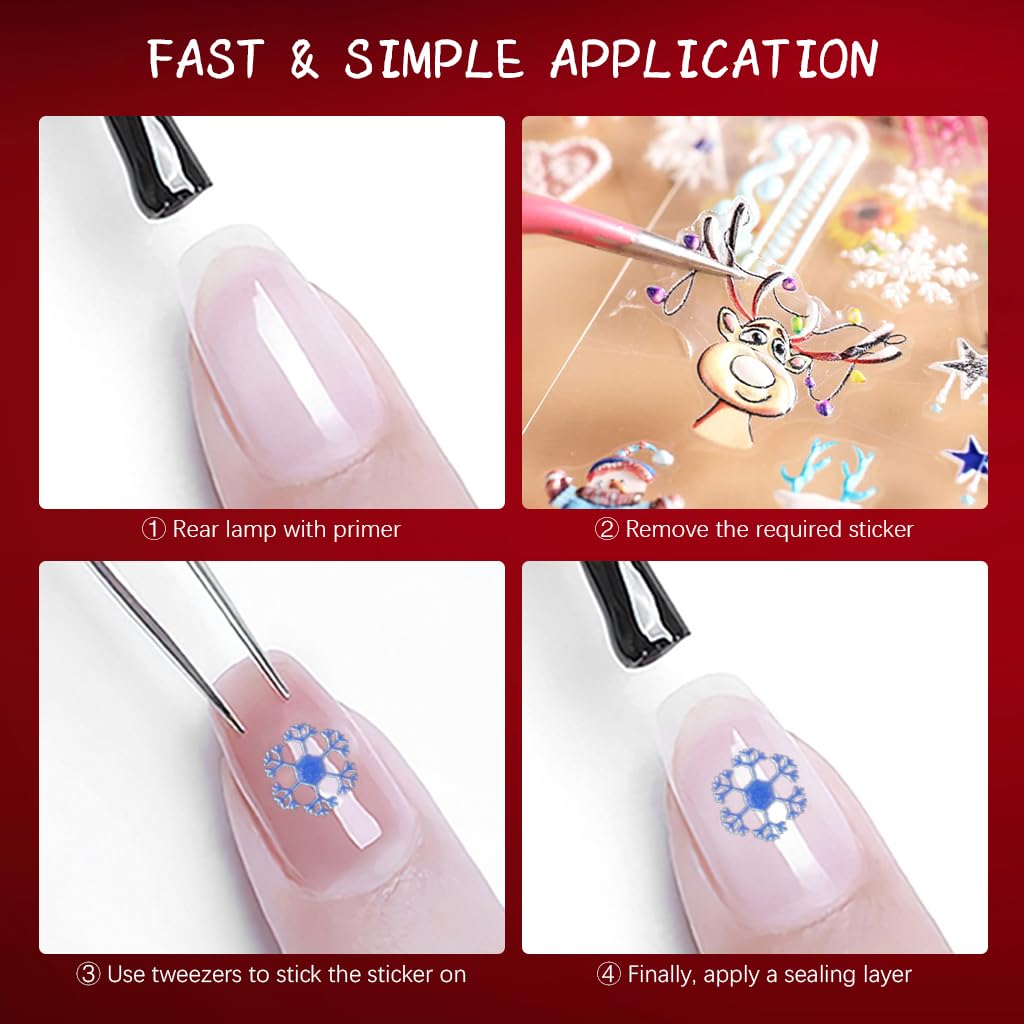 MAYCREATE Christmas Nail Art Stickers