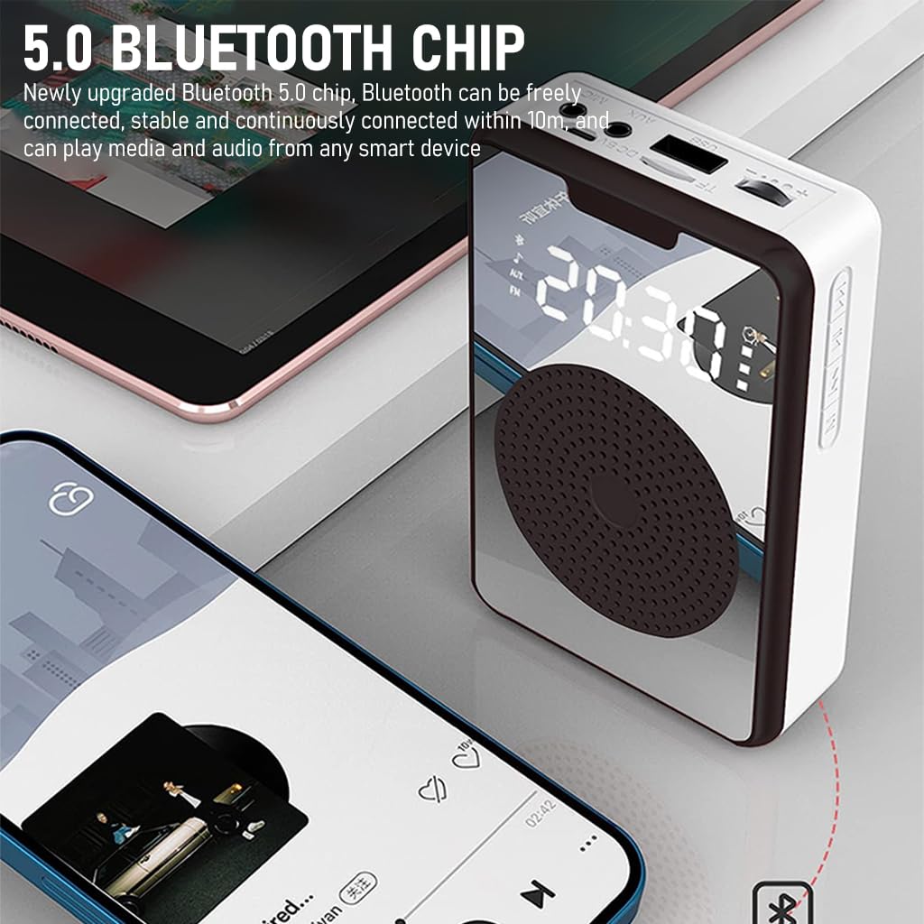ZORBES Portable Bluetooth Voice Amplifier for Teachers 8-Hour 1800mAh Battery Wired Headset Mic with 10W Speaker
